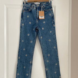 NWT! Reformation Cynthia Chamomile High Rise Straight Jeans - Size 23